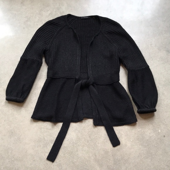 Elie Tahari Sweaters - Elie Tahari Black Knit Open Cardigan